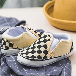 Neska Moda Checked Slip On Booties - Beige image 3