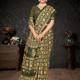 Mitera Bagh Block Print Saree-7