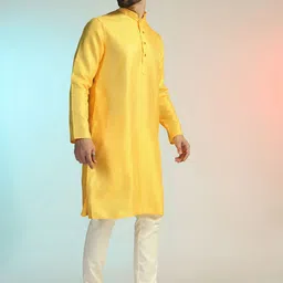 Prakatha Men Geometric Embroidered Regular Thread Work Kurta with Trousers image 2