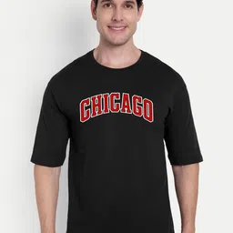 BENNY BROOKS Chicago Printed Applique Oversized T-shirt-image-9
