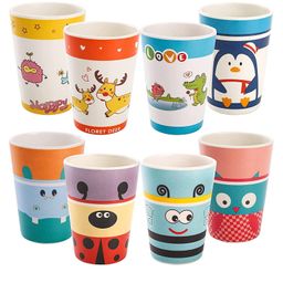 FunBlast Penguin Design Bamboo Fiber Glasses Pack of 2 Multicolour - 380 ml each image 4