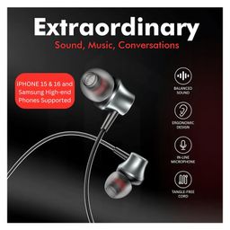 GearZTouch Tunify Max in Ear Type C Earphone with Nylon PVC Braided Wire, in-Line Volume Controller & Powerful HD Mic,Clear Sound, Noise Isolation image 5