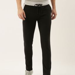 ARISE Men Black Solid Straight Fit Regular Track Pants-image-9