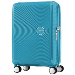 American Tourister Blue Textured Hard Large Trolley Bag - 56 cm-39