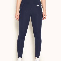 Clovia Blue High Rise Sports Tights-image-53