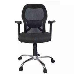 VISION SEATING Low Back Office Chairs Fabric Black-19