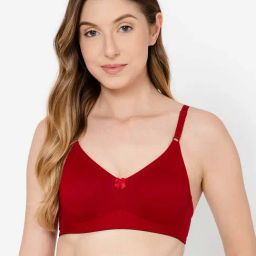 Clovia Maroon Cotton T-Shirt Bra-picture-34