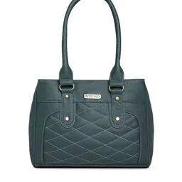 Fostelo Green Textured Quilted Structured Handheld Bag-38