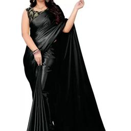 KALINI Solid Satin Saree with Blouse Piece-image-86