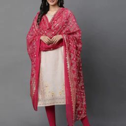 Aurelia Pink Printed Dupatta-34