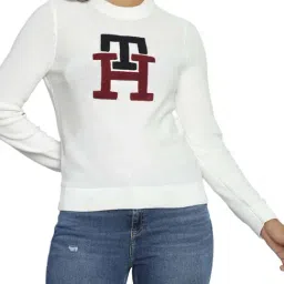 Tommy Hilfiger Ecru Logo Regular Fit Sweater-picture-48