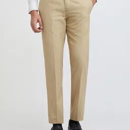 Park Avenue Men Textured Formal Trousers-image-7
