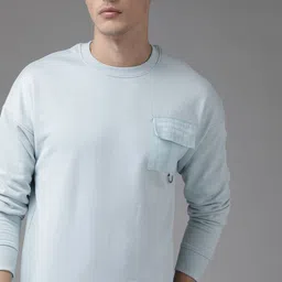 Roadster Men Blue Solid Sweatshirt-picture-24