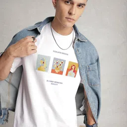 WROGN Oversized Fit Graphic Printed Pure Cotton T-shirt-picture-14