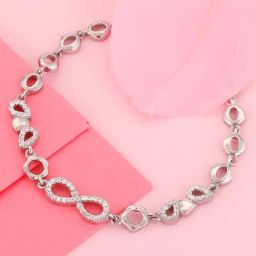 GIVA Love is EveryWhere 92.5 Sterling Silver Eternal Bond Bracelet for Women & Girls-image-48