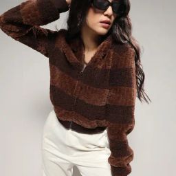 Campus Sutra Brown Regular Fit Jacket-picture-14