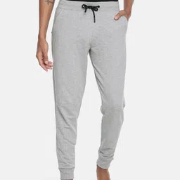 Fruit of the Loom Men Grey Melange Solid Lounge Pants-image-4