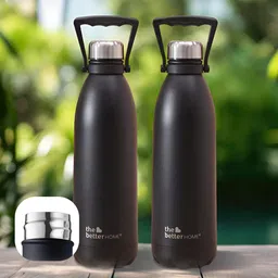 The Better Home Black 2 Pcs Stainless Steel Double Wall Vacuum Insulated Flasks 1.9 L Each-image-37
