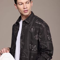 WROGN Opaque Conversational Printed Pure Cotton Casual Shirt-image-51