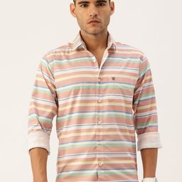 FIFTY TWO Comfort Multi Striped Casual Shirt-image-29
