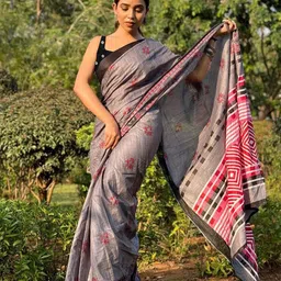 HERE&NOW Warli Printed Pure Cotton Saree-picture-53