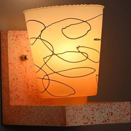 SOMIL Yellow Glass Cylinder Printed Wall Lamps-image-49