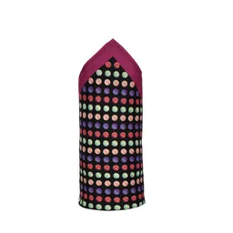 Louis Philippe Men Black & Purple Printed Silk Pocket Square-picture-27