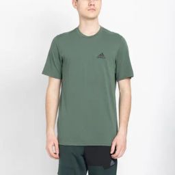 Adidas Green Cotton Regular Fit Sports T-Shirt-image-99