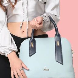 Lavie Blue Solid Large Handbag-23