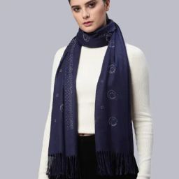 Global Republic Navy Embellished Stole-image-8