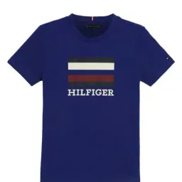 Tommy Hilfiger Kids Navy Voyage Logo Regular Fit T-Shirt-picture-27