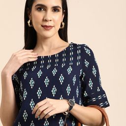 Anouk Women Geometric Printed Straight Kurta-image-24