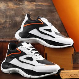 glitchez Men Colourblocked PU Sneakers-picture-36