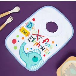 Baby Moo Kids Blue Printed Bibs-18