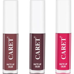 CARET ORGANIC Set Of 3 Super-Pigmented Liquid Matte Lipsticks - 2 ml Each - Shade1-7-4 image 5