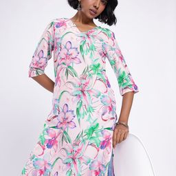 Anouk Rustic V-Neck Floral Printed Straight Kurta-image-98