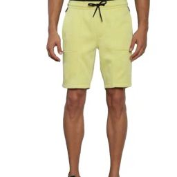Calvin Klein Jeans Yellow Sand Regular Fit Printed Shorts-image-80