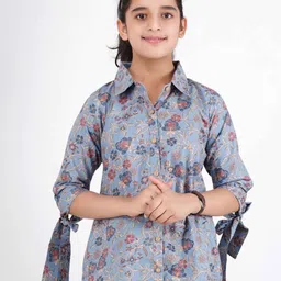 DMP FASHION Kids-Girls Floral Print Cotton Shirt Style Top-picture-19