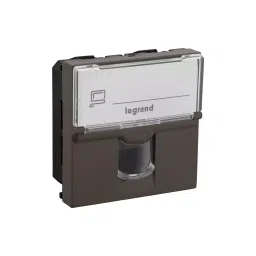 Legrand Information Socket RJ45 - Cat 6 Myrius Charcoal Grey 2 Module, 6794 66 image 3