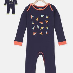 mackly Infant Boys Pack Of 2 Printed 100% Cotton Rompers-image-105