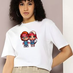 KAIDO Women Pure Cotton T-shirt-image-90