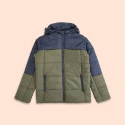 Pantaloons Junior Olive & Blue Color Block Full Sleeves Jacket-image-28