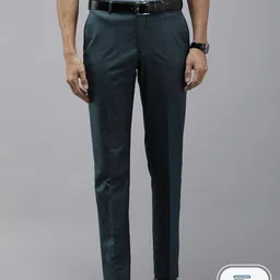 Park Avenue Men Mid-Rise Checked Formal Trouser-image-99