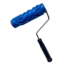 Kayra Decor Leaf Pattern Paint Roller with Chrome Handle 7 Inch, KD-056C-7-2
