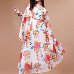 Raiyani Enterprise Floral Printed Cotton Anarkali Kurta-58