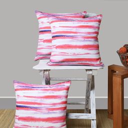 ANS Off-White Set of 3 Abstract Square Cushion Covers-58