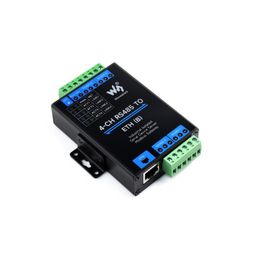 Waveshare 4-Ch RS485 to RJ45 Ethernet Serial Server, 4 Channels RS485 Independent Operation, Rail-mount Industrial Isolated Serial Module, image 2