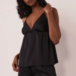 La Vie En Rose Black V Neck Camisole-image-37