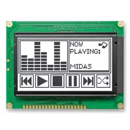 MIDAS DISPLAYS LCD GRAPHIC DISPLAY, 160 X 80, WHITE, MC160080A6W-FPTLW-6