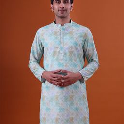 NAMASKAR Men Ethnic Motifs Embroidered Sequinned Straight Kurta-picture-30